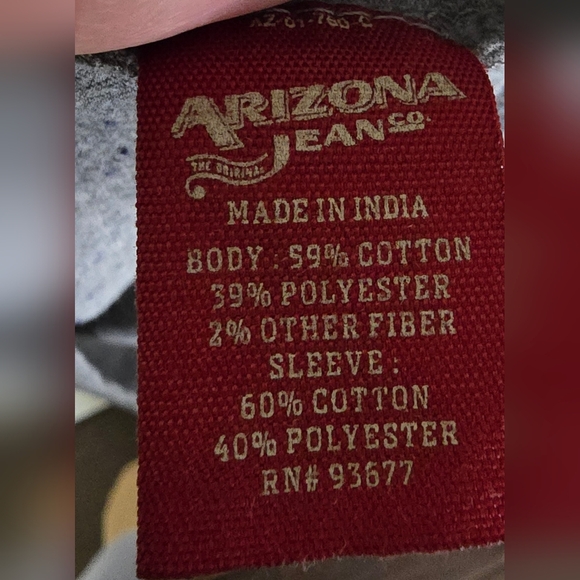 Arizona Jean Co Gray and Blue Henley Shirt - Picture 7 of 10